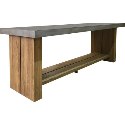 Mykonos  Concrete Slate Grey Outdoor Bar Table