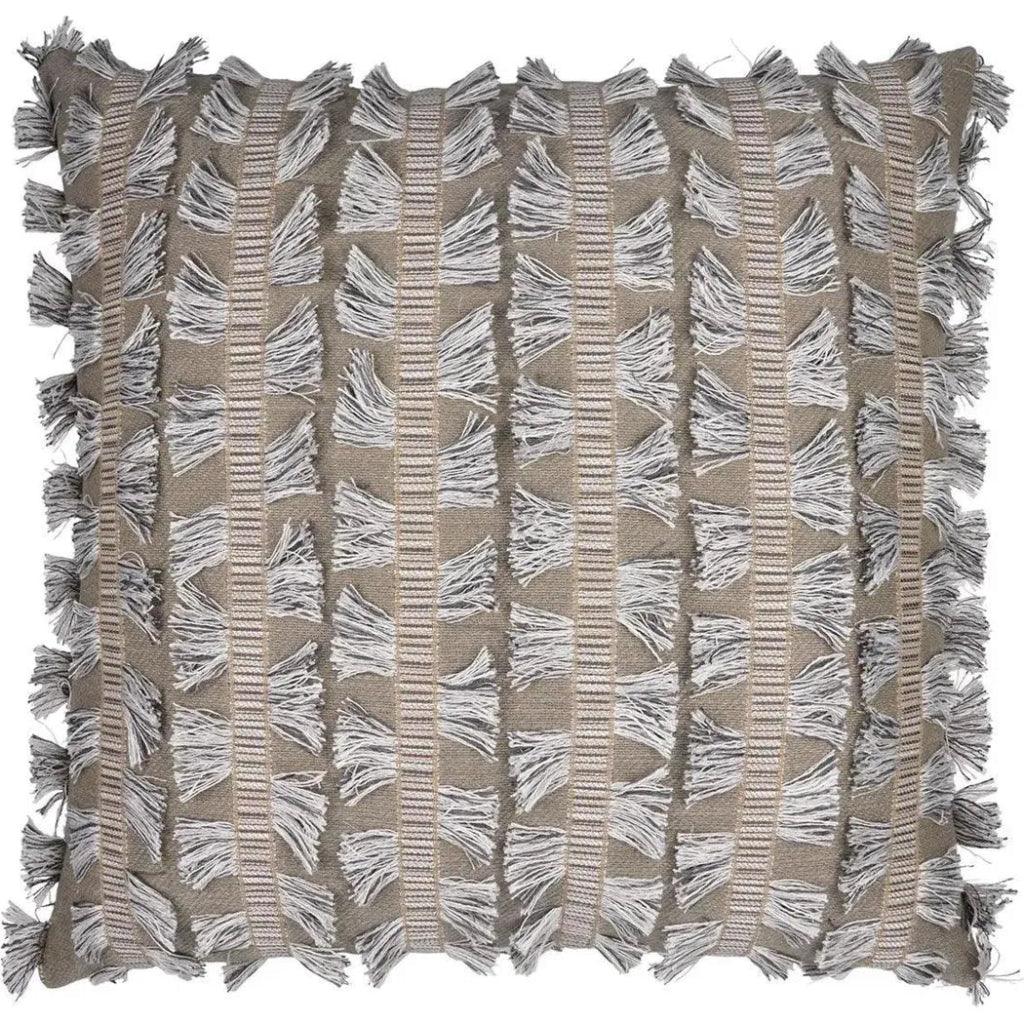 Myro Textured Global Grey Tan Large Throw Pillow Insert
