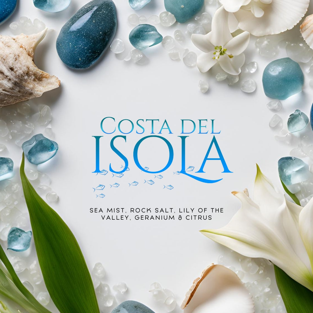 Costa Del Isola (14 oz Double Wick) - Notes: Sea Mist, Rock Salt, Lily of the Valley, Geranium & Citrus
