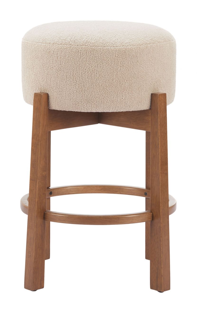 Nade Textured Fabric Counter Stool 2PC