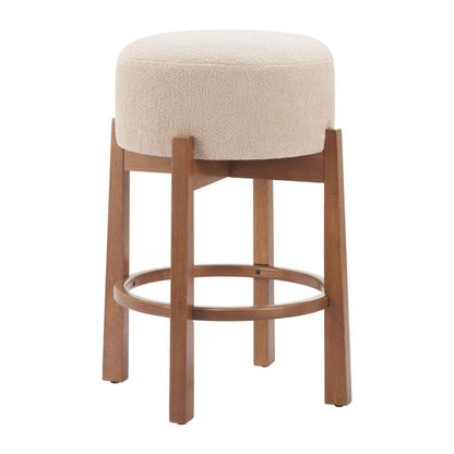Nade Textured Fabric Counter Stool 2PC