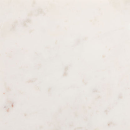 Naht White Marble Top Square Side Table