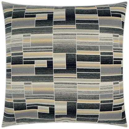 Naman Abstract Black Yellow Large Throw Pillow Insert