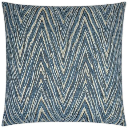 Nanga Blue Glam Chevron Blue Large Throw Pillow Insert