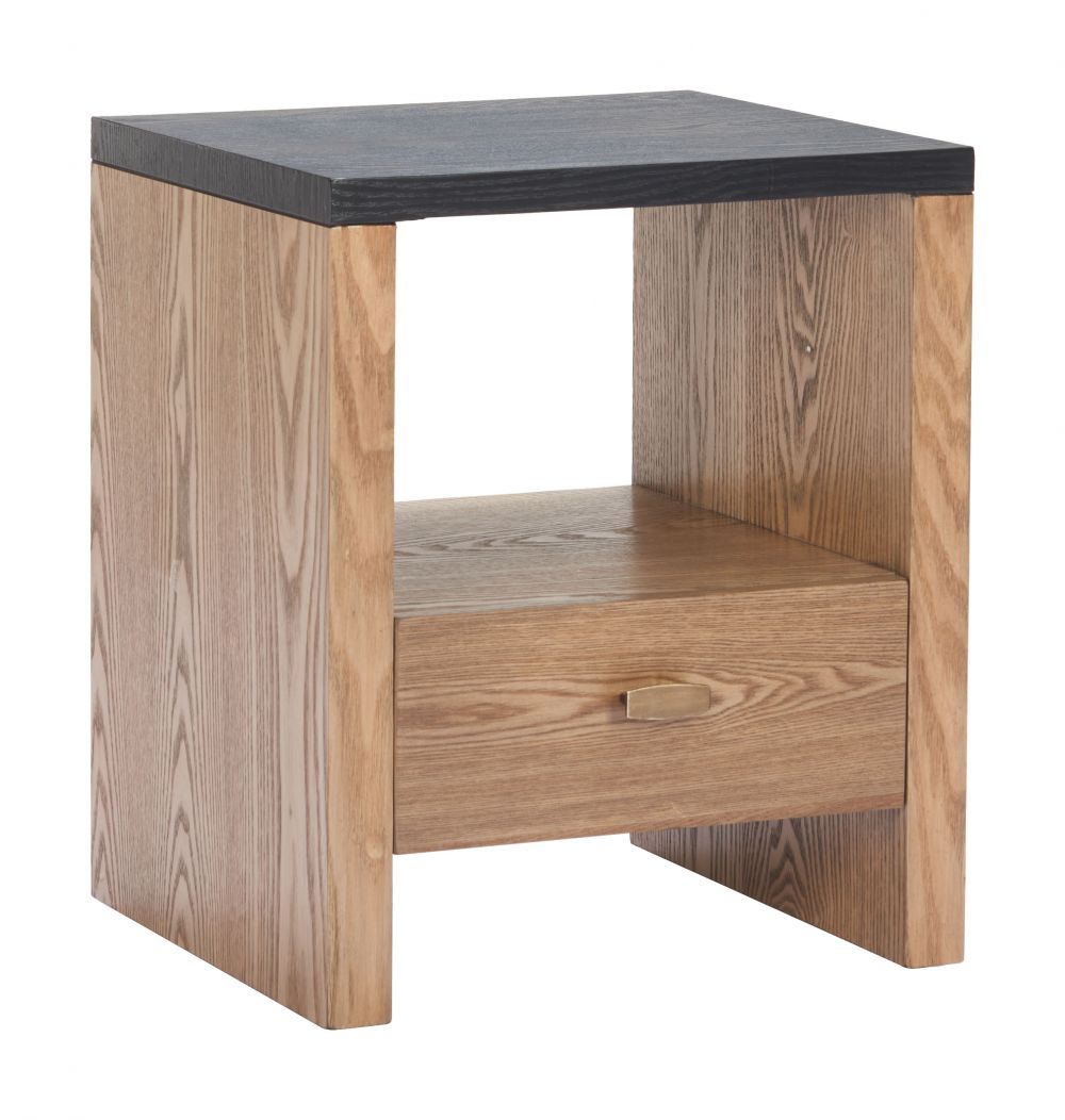 Natt One Drawer Wooden Side Table