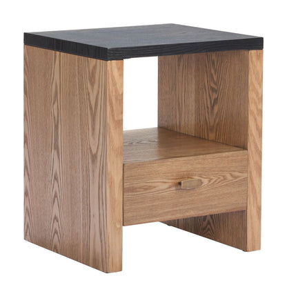 Natt One Drawer Wooden Side Table