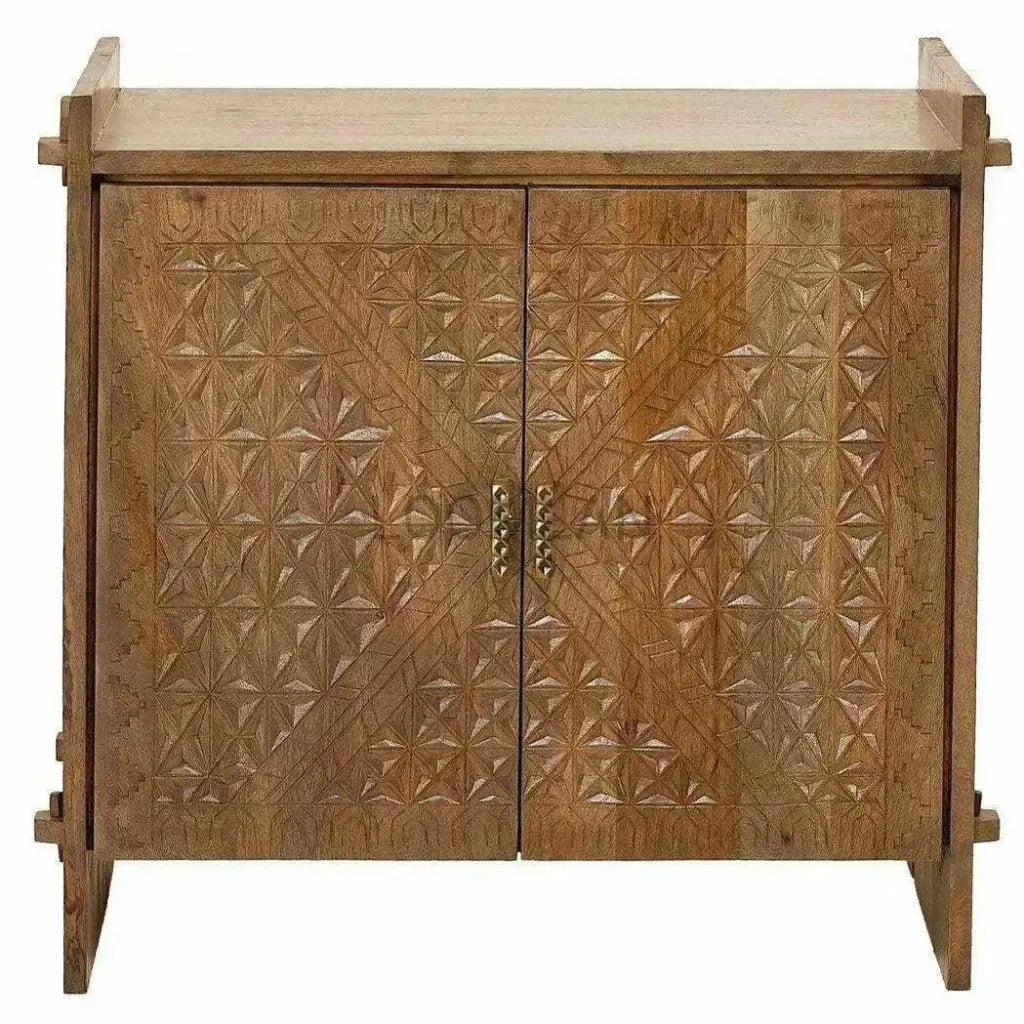 Navira Carve Wooden Storage Cabinet