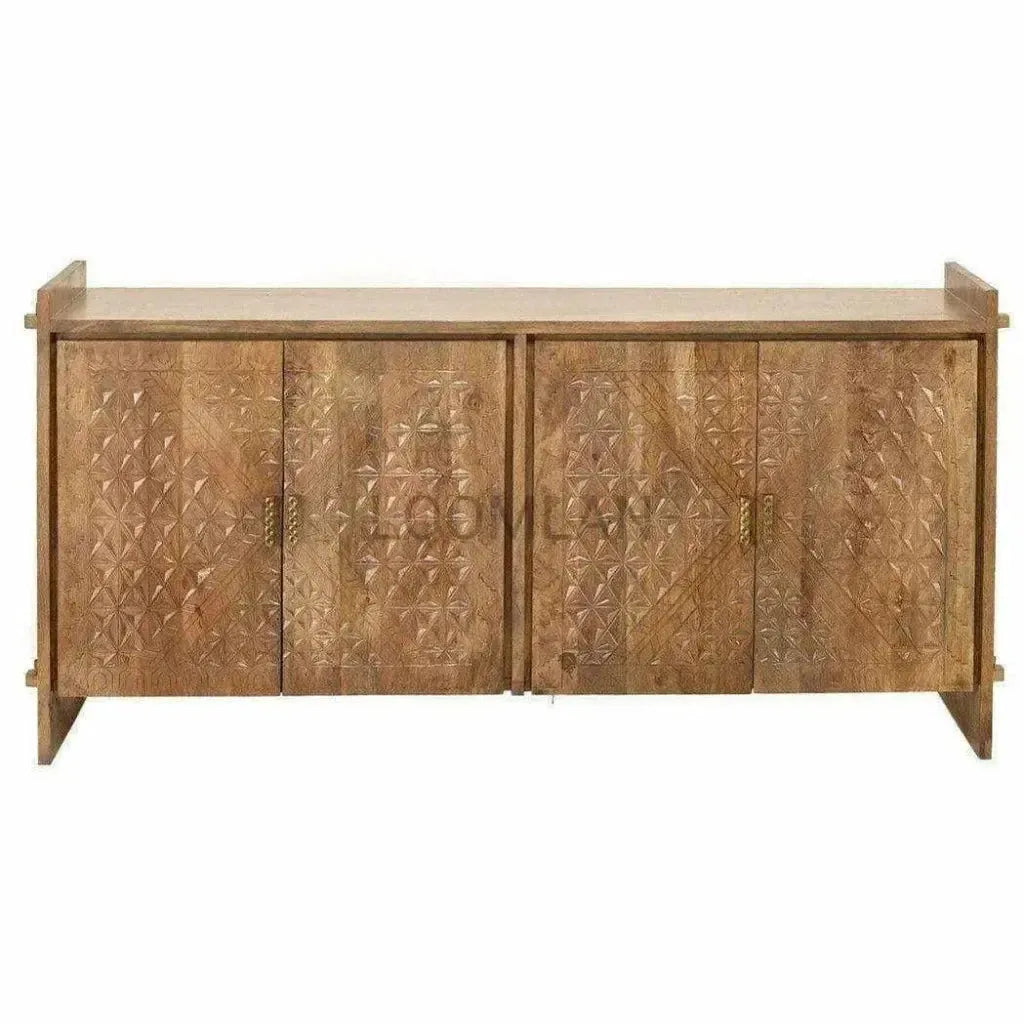 Navira Carved Wooden Two Doors Credenza