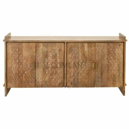 Navira Carved Wooden Two Doors Credenza