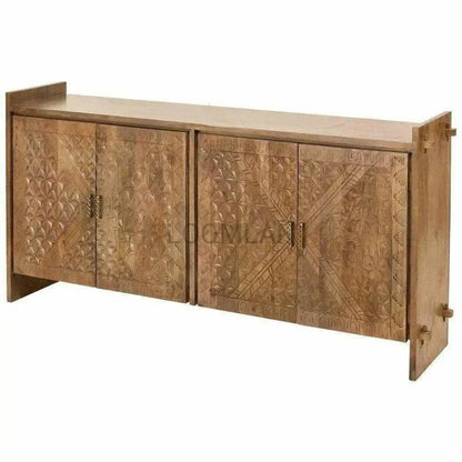Navira Carved Wooden Two Doors Credenza