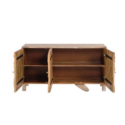 Nayven Peacock Bird Front Doors Sideboard