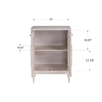 Nayven Sleeping Fox Design Tall Cabinet