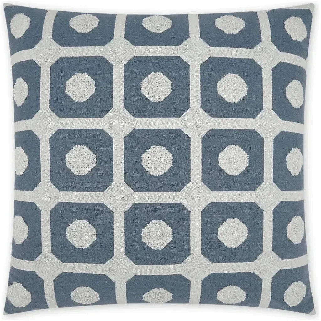 Needle Thread Slate Blue Large Throw Pillow Insert