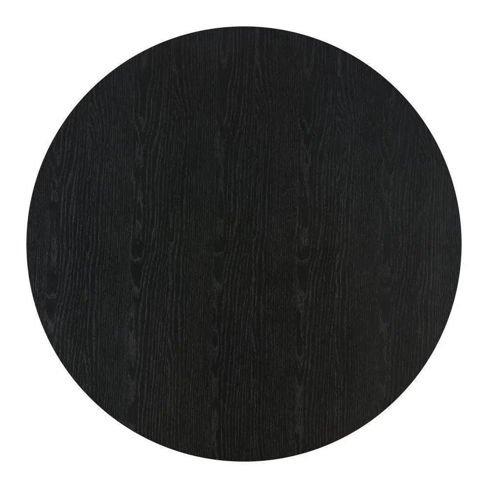 Nejaus Wood Black & Walnut Round Coffee Table