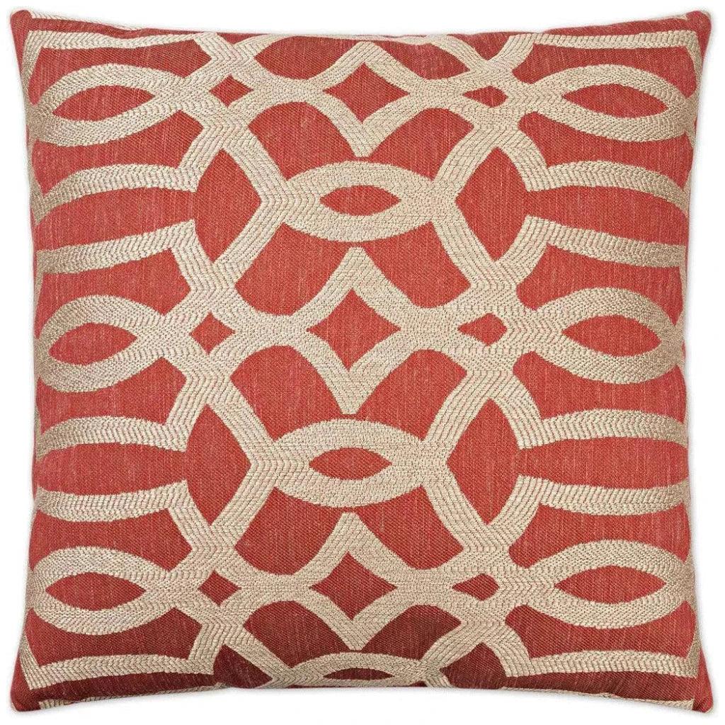 Neron Red Throw Pillow With Insert