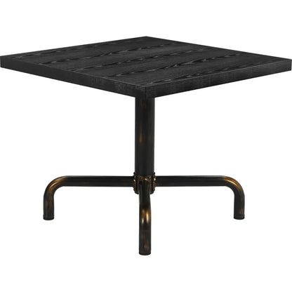 Neum Steel & Wood Black Square Bistro Table