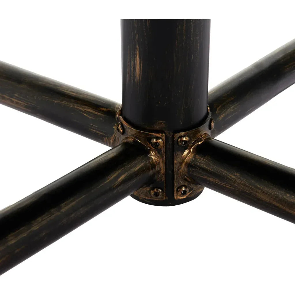Neum Steel & Wood Black Square Bistro Table