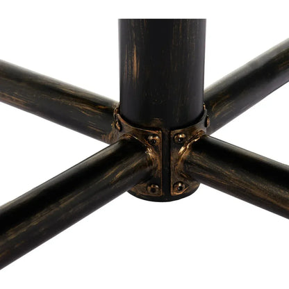 Neum Steel & Wood Black Square Bistro Table