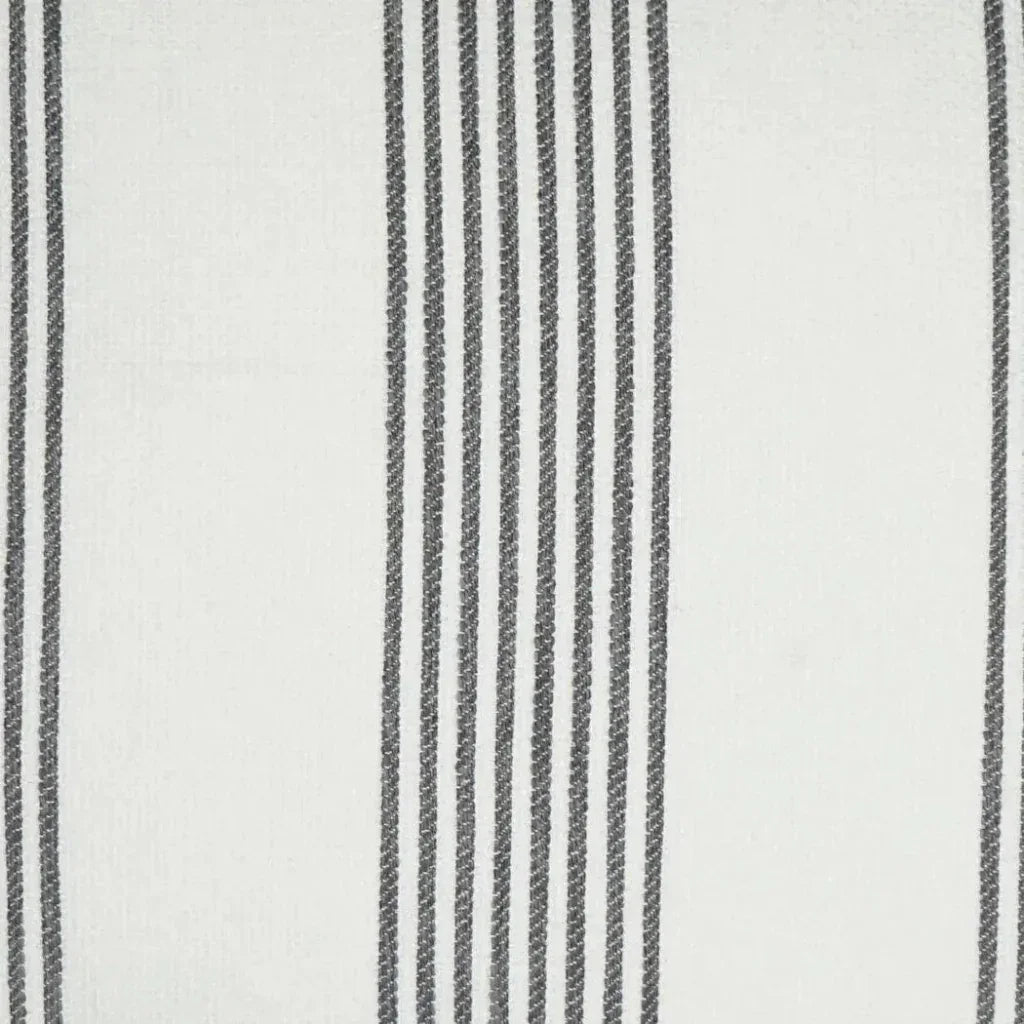 Newport Stripes Nautical White Grey Large Throw Pillow