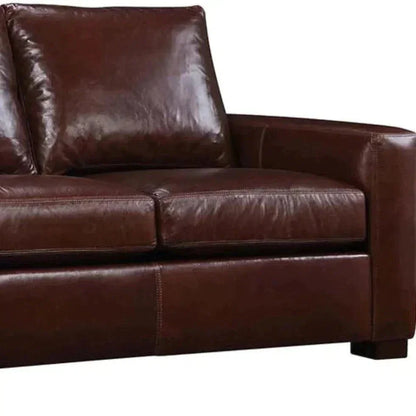 No Regrets Grain Leather Couch High Back Made the USA
