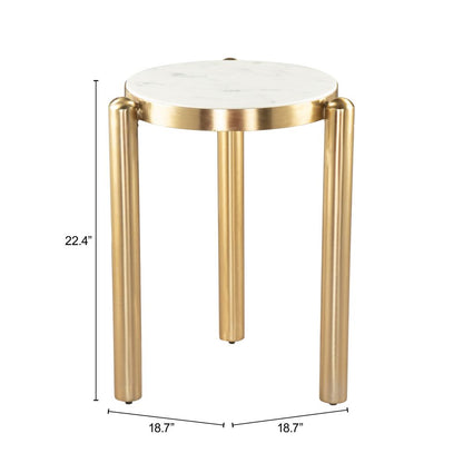 Noan Iron Frame Round Side Table