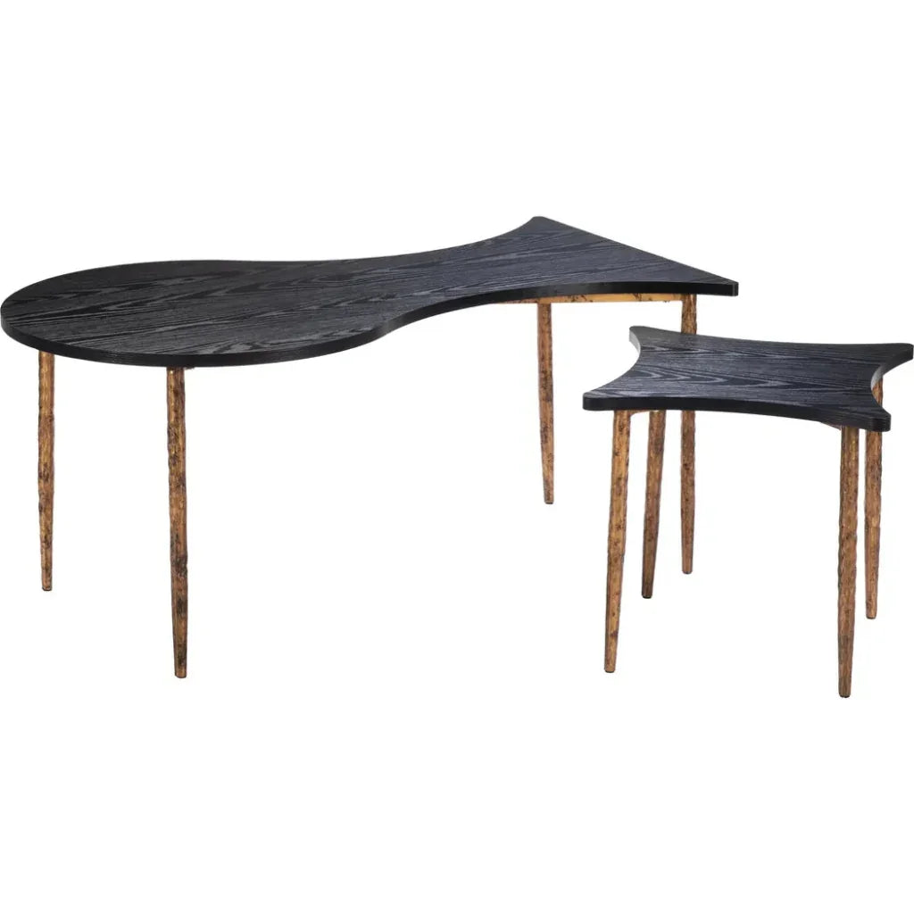 Norden Coffee Table Set (2-Piece) Black & Bronze