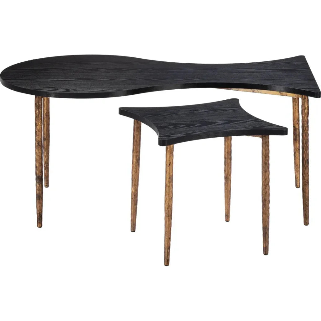 Norden Coffee Table Set (2-Piece) Black & Bronze
