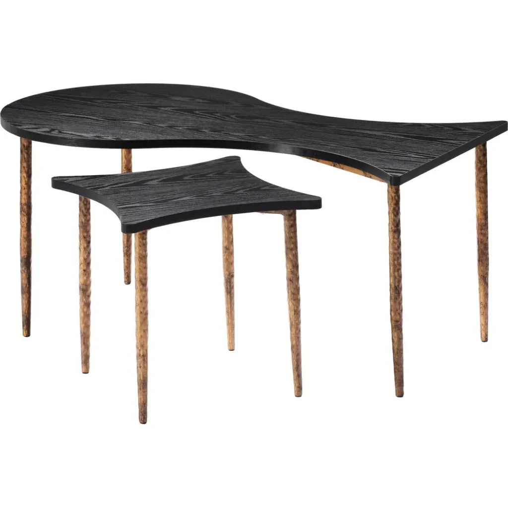 Norden Coffee Table Set (2-Piece) Black & Bronze