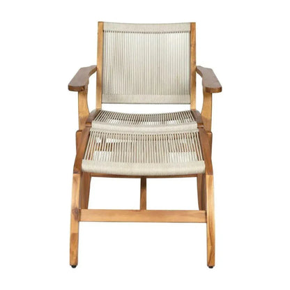 Norway Outdoor Lounge Chair & Footstool Set of Two