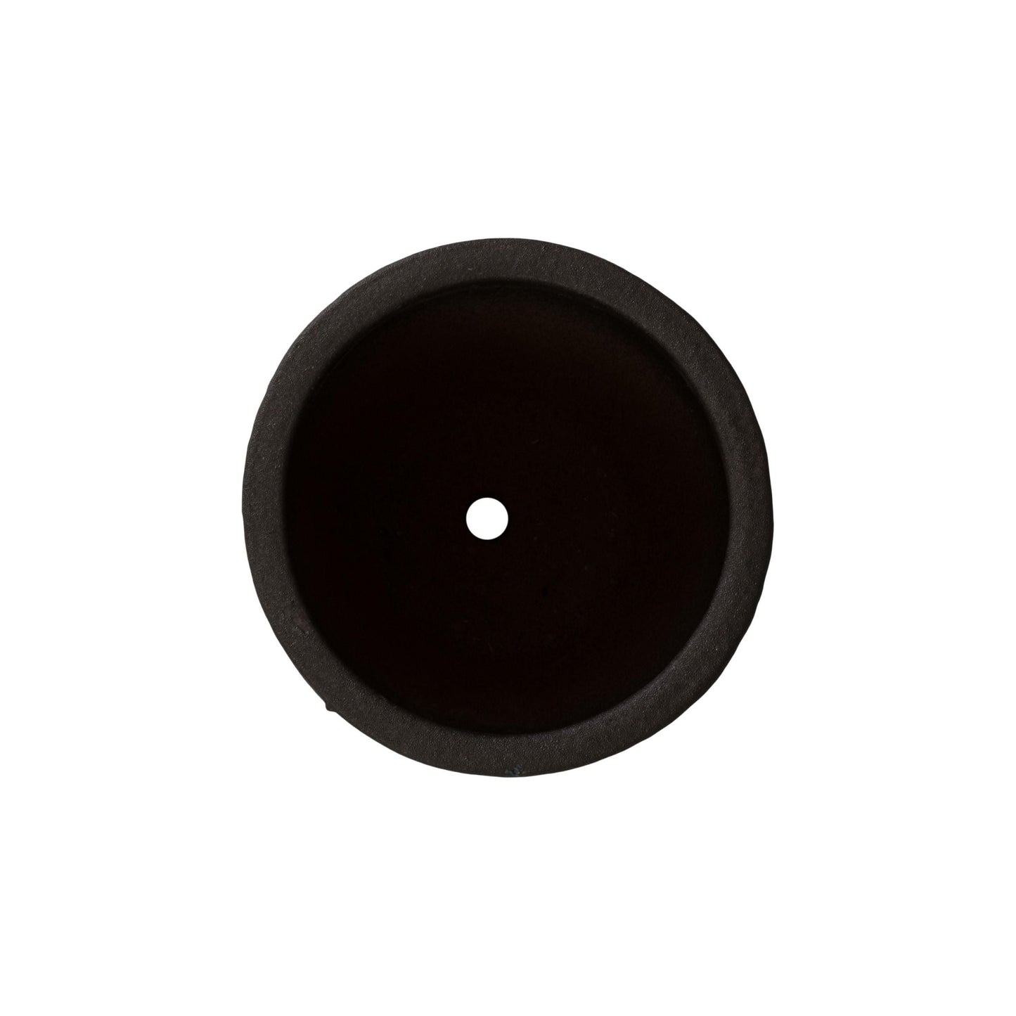 Notch Matte Black Ceramic Outdoor Planter