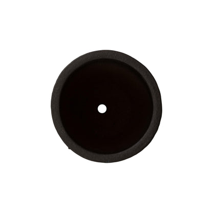 Notch Matte Black Ceramic Outdoor Planter