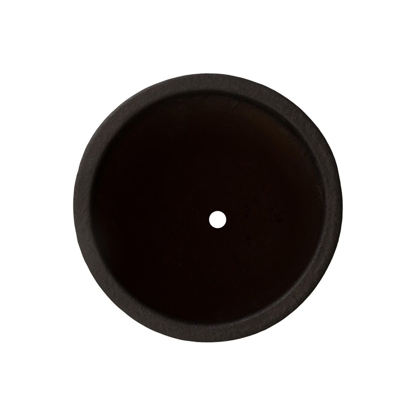 Notch Matte Black Ceramic Outdoor Planter