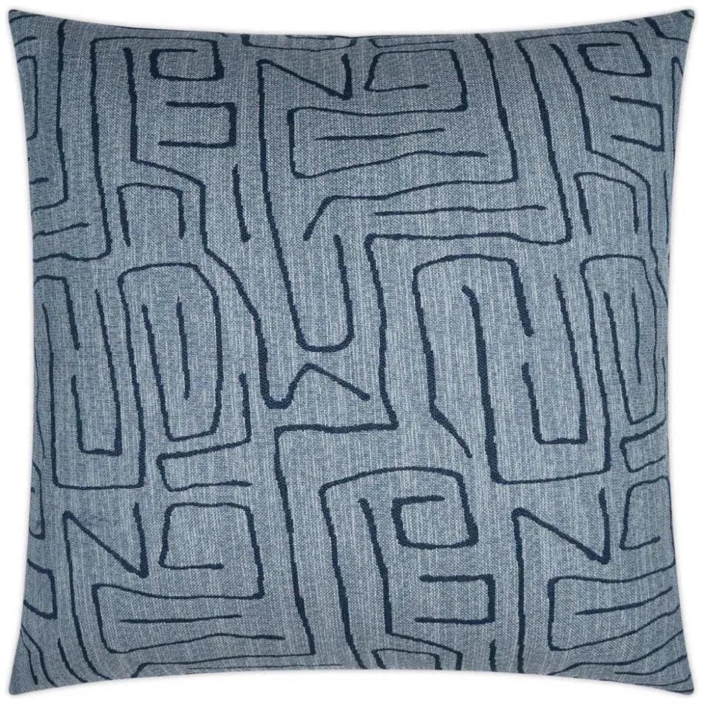 Novato Indigo Abstract Blue Large Throw Pillow Insert