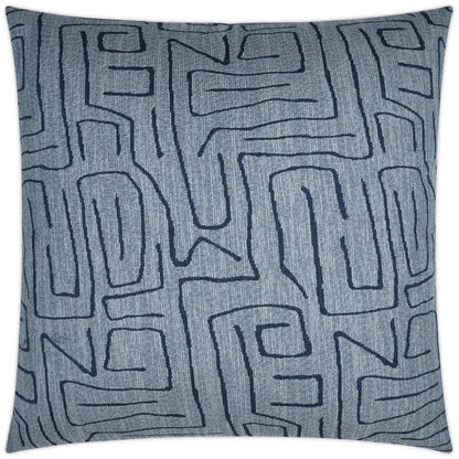 Novato Indigo Abstract Blue Large Throw Pillow Insert