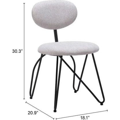 Novi Performance Fabric Armless Dining Chair 2PC