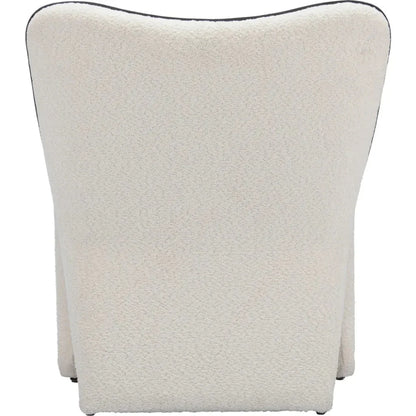 Novo Steel Ivory Armless Accent Chair