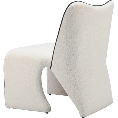 Novo Steel Ivory Armless Accent Chair