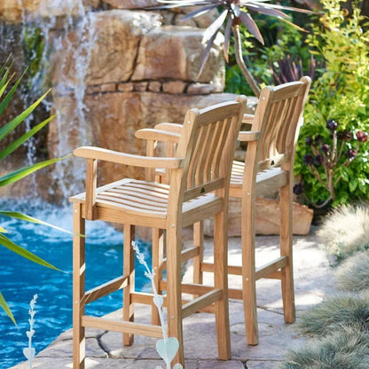 Oasis Teak Outdoor Bar Chair Sustainable