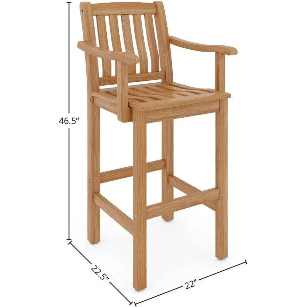 Oasis Teak Outdoor Bar Chair Sustainable