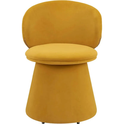 Oblic Orange Swivel Armless Dining Chair
