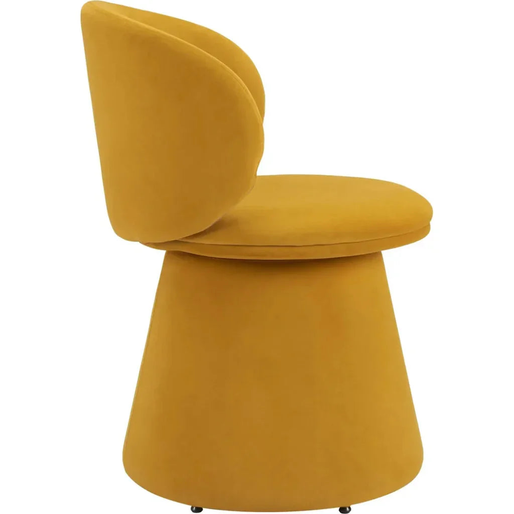 Oblic Orange Swivel Armless Dining Chair