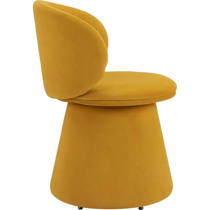 Oblic Orange Swivel Armless Dining Chair