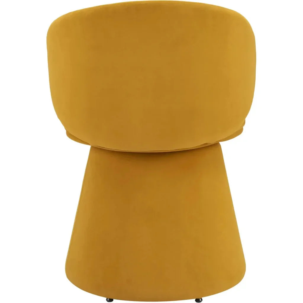 Oblic Orange Swivel Armless Dining Chair