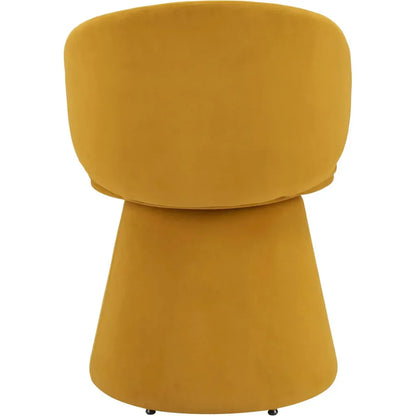 Oblic Orange Swivel Armless Dining Chair