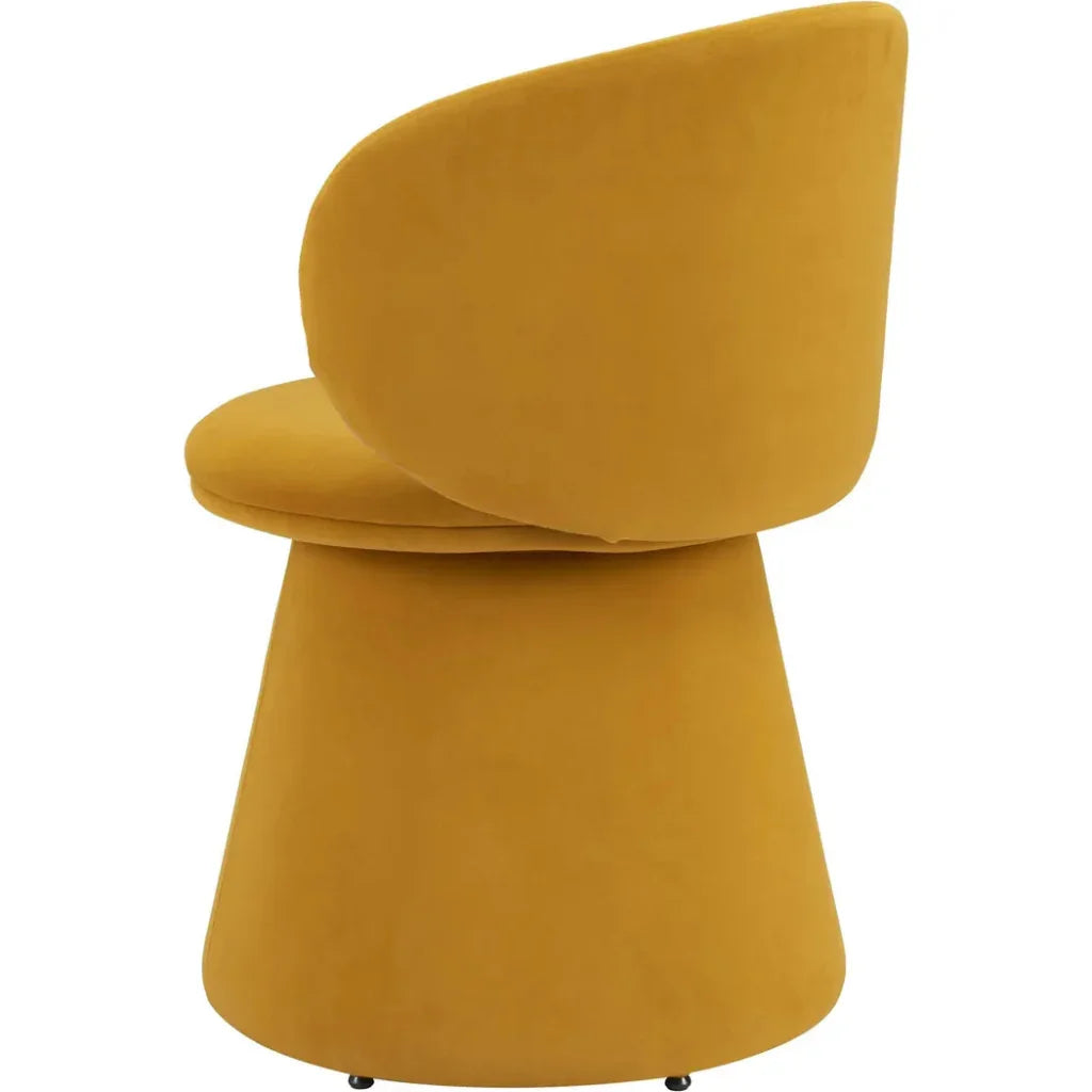 Oblic Orange Swivel Armless Dining Chair