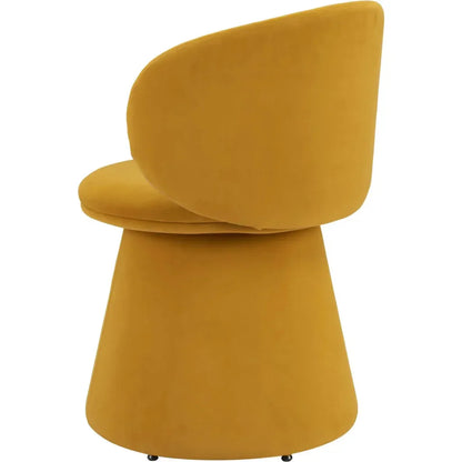 Oblic Orange Swivel Armless Dining Chair