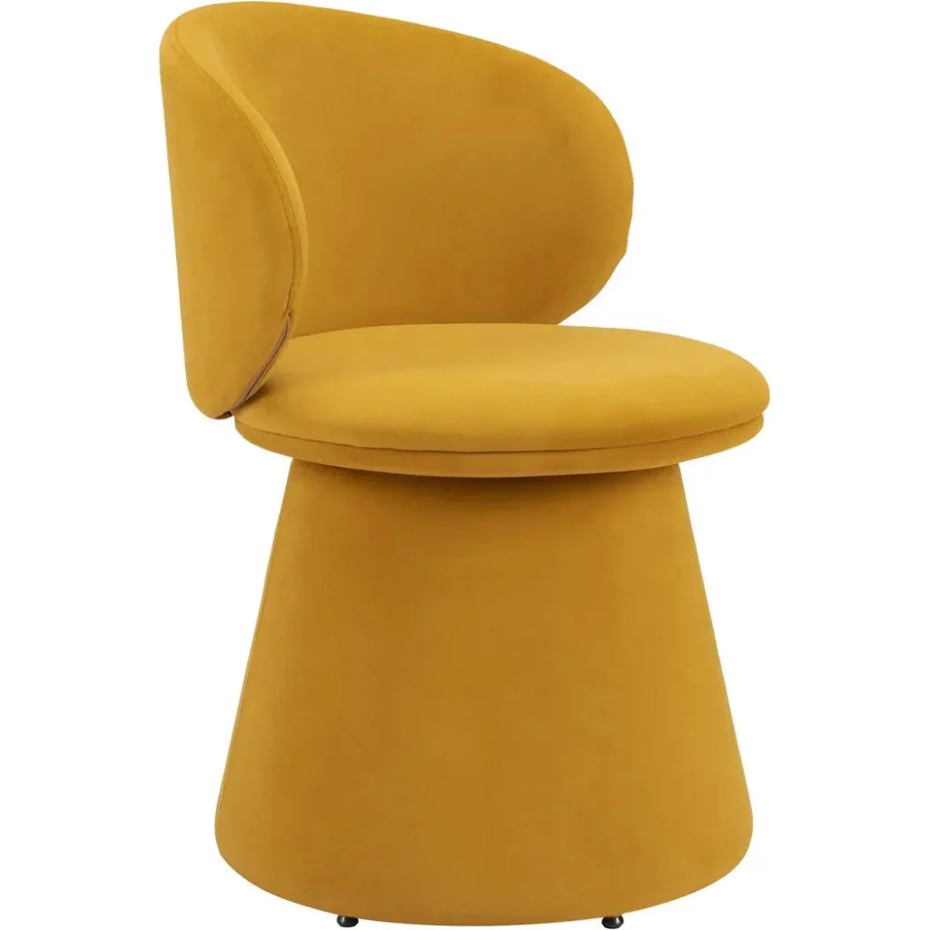 Oblic Orange Swivel Armless Dining Chair