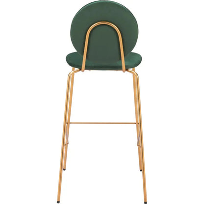 Odessa Green Velvet Barstool (Set of 2)