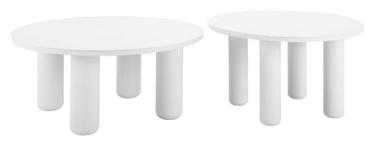 Ola Aluminum White Coffee Table 2PC