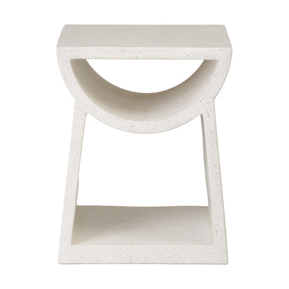 Ole White Terrazzo Garden Stool